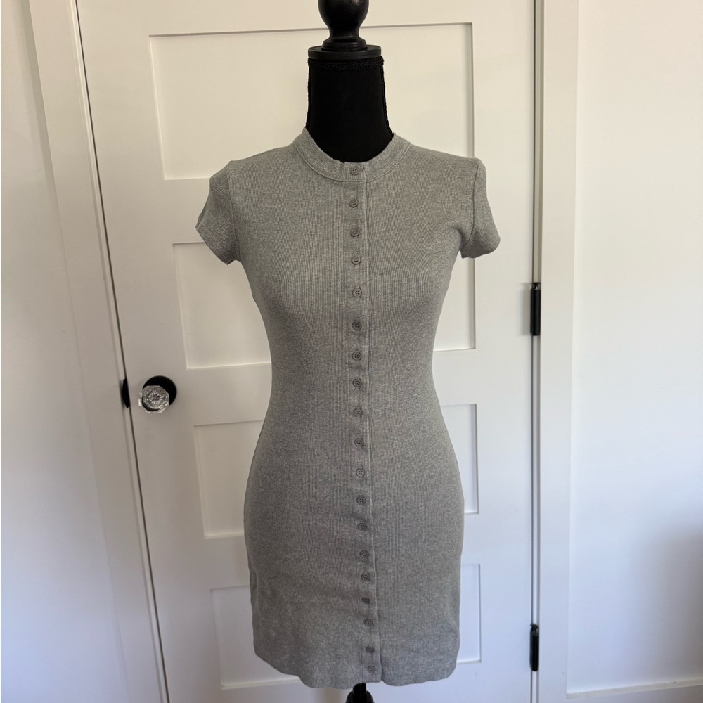 Reformation Gray Mini Dress